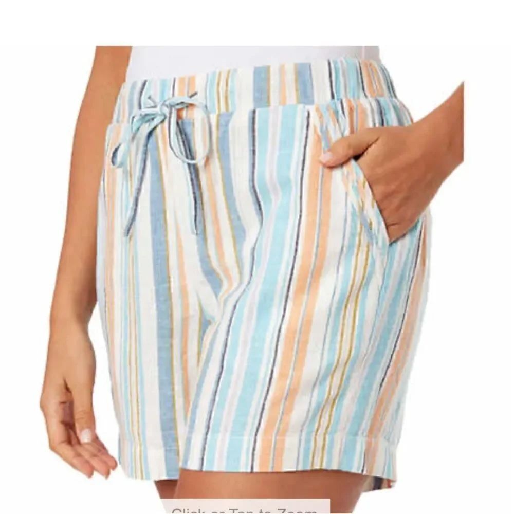 Briggs Ladies' Linen Blend Pull-On Short - Picture 3 of 8
